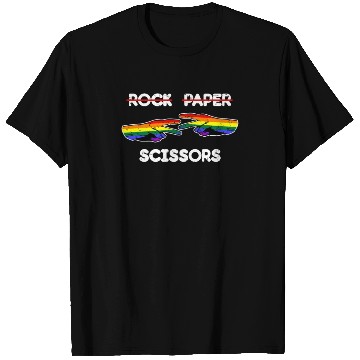 Discover Rock Paper Scissors Funny Lesbian Pride LGBT Cool T Shirts
