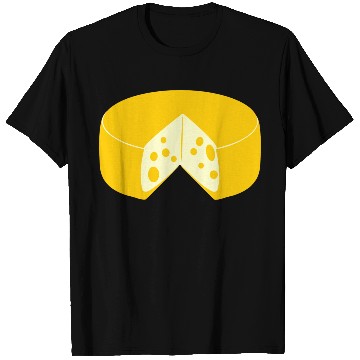 Discover Cheese golden yellow with point cut out front view T Shirts
