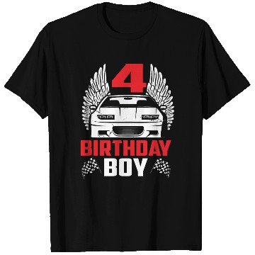 Discover Birthday Boy 4 Two Race Car 4th Birthday Racing T Shirts