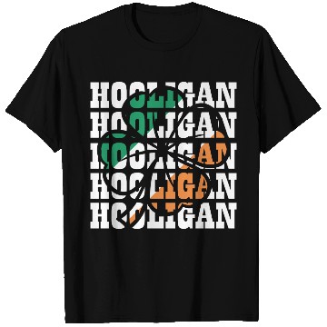 Discover Hooligan Irish Flag Clover Leaf T Shirts
