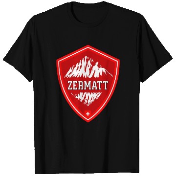 Discover Zermatt Switzerland Flag Mountains T Shirts