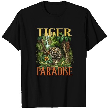 Discover Tiger Paradise Jungle for a Tiger lovers T Shirts