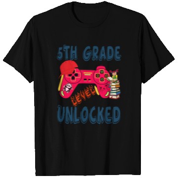 Discover 5th Grade Level Unlocked Video Game Back to School T Shirts
