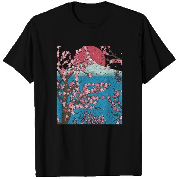 Discover Japan cherry blossom gift sunset sakura T Shirts