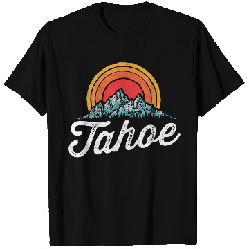 Discover Lake Tahoe Mountain 80s T Shirts