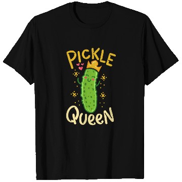 Discover Pickle Queen Vegan Funny Cucumber Vegetable T Shirts