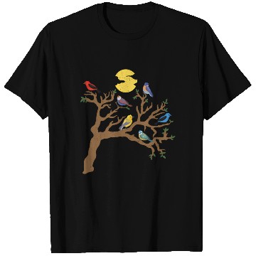 Discover Wild Nature With Trees And Birds T Shirts