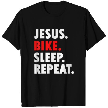Discover Jesus Bike Sleep Repeat - Novelty Hobby T Shirts