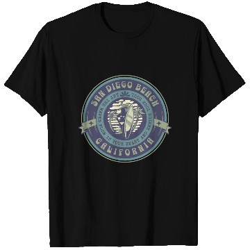 Discover San Diego California Beach Surfer T Shirts