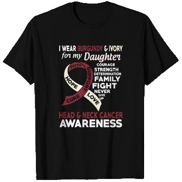 Discover I Wear Burgundy Ivory For My Daughter Head Neck T Shirts