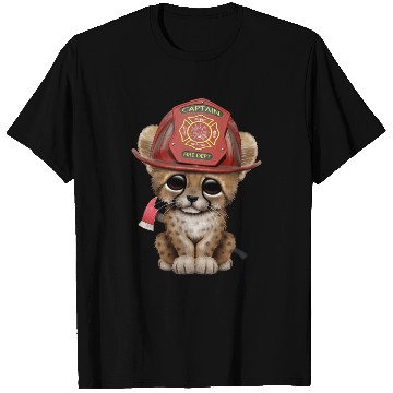 Discover Cute Cheetah Cub Firefighter T Shirts