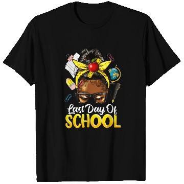Discover Teacher Black Afro African American Women Last Day T Shirts