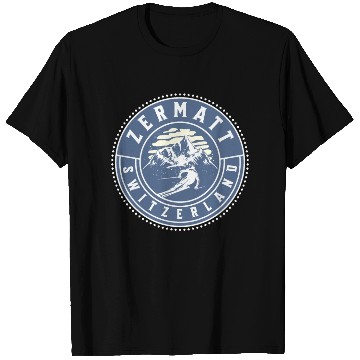 Discover Zermatt Switzerland Vintage Skiing T Shirts