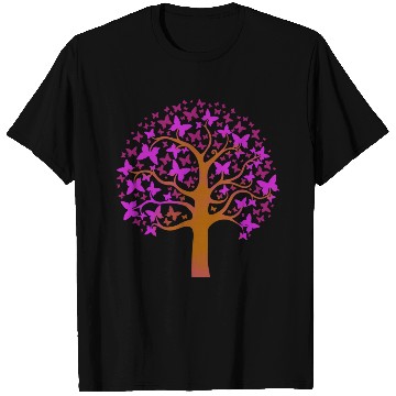 Discover Purple Butterfly Nature Tree T Shirts