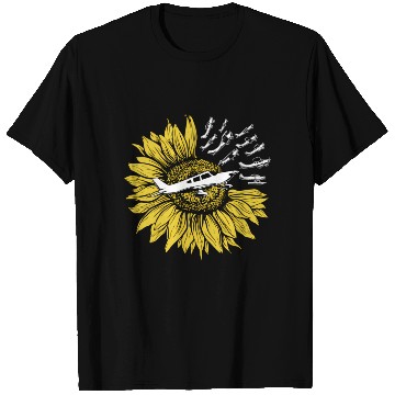 Discover Sunflower Airplane Taildragger Seaplane Biplane Av T Shirts