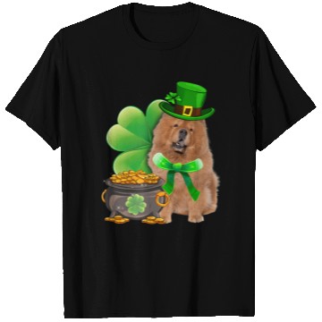 Discover Chow Chow Dog Shamrock Irish Saint St Patrick Day T Shirts