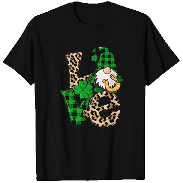 Discover Love Irish Gnome Shamrock Leopard Plaid St Patrick T Shirts
