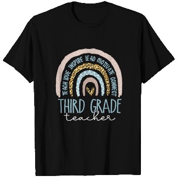 Discover Third Grade Teacher Leopard Rainbow T Shirts