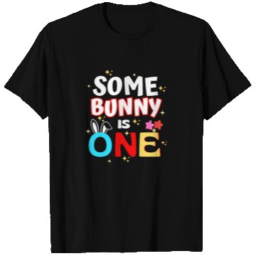 Discover Some Bunny Is One 1st Birthday Bunny Lover Kids T Shirts