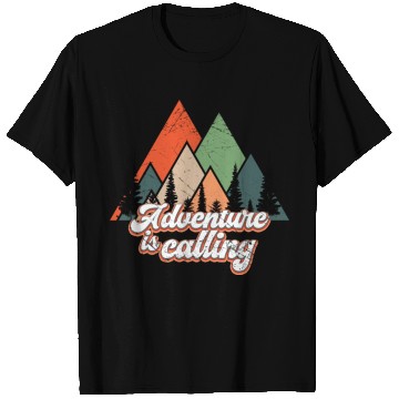 Discover Adventure Is Calling Retro Mountains Alps T Shirts