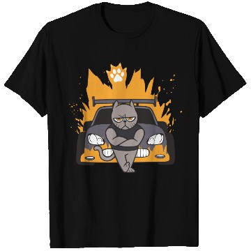 Discover Muscle Cat On Car T Shirts