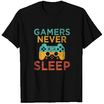 Discover Gamers Never Sleep Console Game Video Game Gaming T Shirts