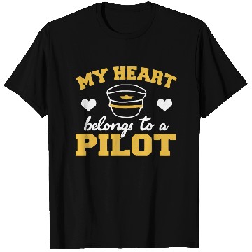 Discover MY HEART BELONG TO A PILOT T Shirts