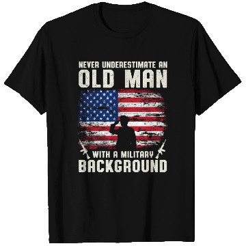 Discover Never Underestimate An Old Man US Army Veteran T Shirts