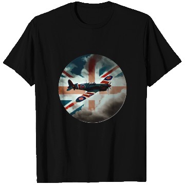 Discover Spitfire Airplane Fighter Plane England UK T Shirts