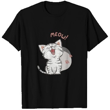 Discover Cute cat meow T Shirts
