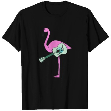 Discover Flamingo With Guitar T Shirts