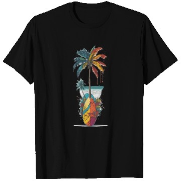 Discover Surfboard beach island T Shirts