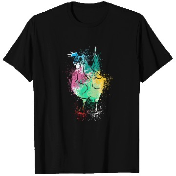 Discover Colerfull Splash Art Farm animals chicken T Shirts