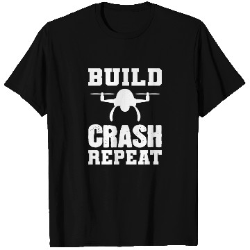 Discover Build Crash Repeat Pilot Gift T Shirts