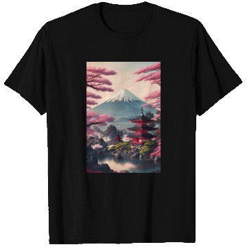 Discover Asia Landscape Serene Mount Fuji T Shirts