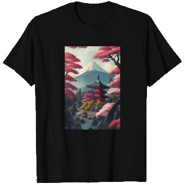 Discover Asia Landscape Serene Mount Fuji T Shirts