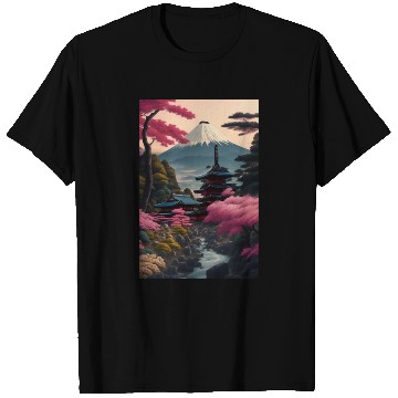Discover Asia Landscape Serene Mount Fuji T Shirts