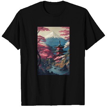 Discover Asia Landscape Serene Mount Fuji T Shirts