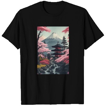 Discover Asia Landscape Serene Mount Fuji T Shirts