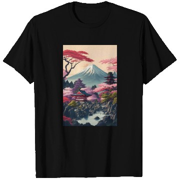 Discover Asia Landscape Serene Mount Fuji T Shirts