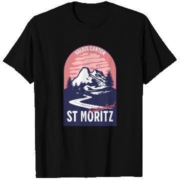 Discover Saint Moritz Switzerland Valais T Shirts