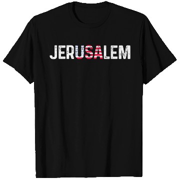 Discover Jerusalem Usa America Flag Israel T Shirts