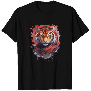 Discover Ninja Tiger Print T Shirts