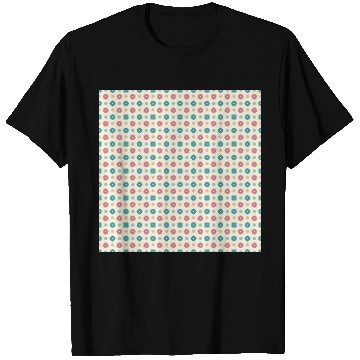 Discover Retro Floral Pattern Yellow Teal Red T Shirts