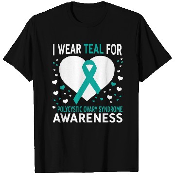 Discover I Wear Teal For Support Pcos Awareness T Shirts