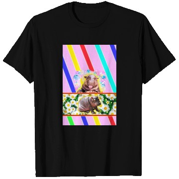 Discover WILD NATURE. HIPPO design collection T Shirts