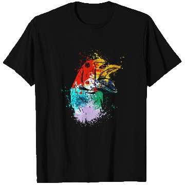 Discover Colorful Splash Art Farm animals goose head T Shirts