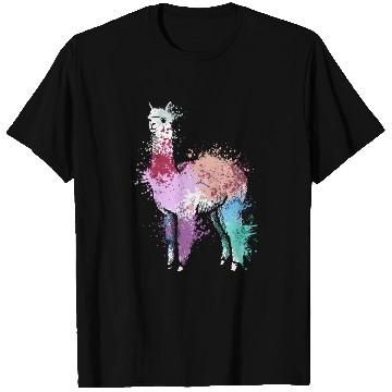 Discover Colorful Splash Art Farm animals alpaca Llama T Shirts
