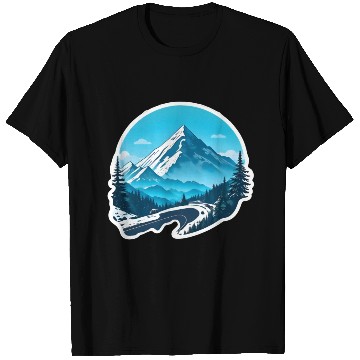 Discover Beautiful Snowy Landscape WIth Mountains T Shirts