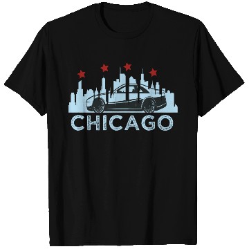 Discover Chicago Skyline Race Car T Shirts